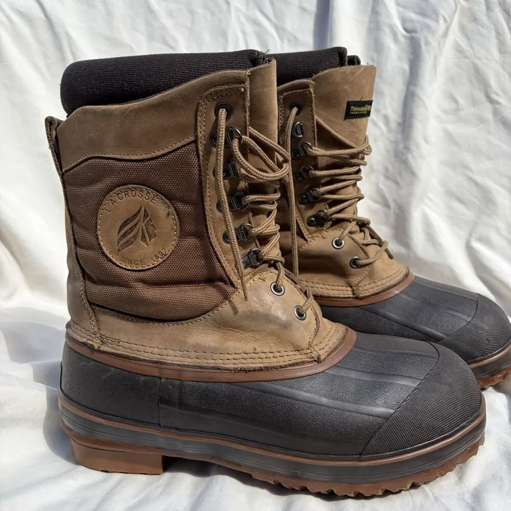 Lacrosse Ice King Leather Winter Snow Ice Fishing Hunting Boots - Men's 11